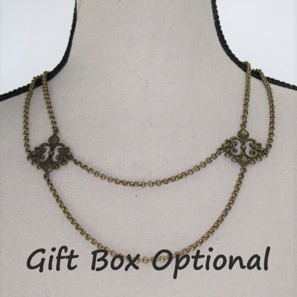 Vintage Style Antique Bronze Necklace